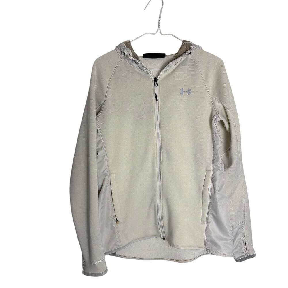 Under Armour ColdGear Women Gray Full Zip Fleece Hoodie Size Small